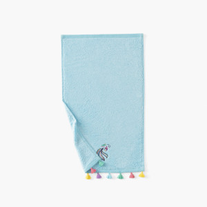 Serviette invité coton et viscose de bambou Demi Lune lagon
