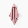 Cape de bain double face coton et gaze de coton Lino rose tendre