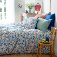 Reversible duvet cover pure cotton Mijas floral