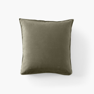Songe bocage square linen and washed cotton pillowcase