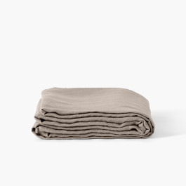 Songe grège washed linen bed sheet