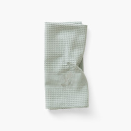 Tea Towel in Honeycomb Cotton Solstice Frost grey