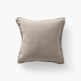 Washed linen cushion cover Songe grège