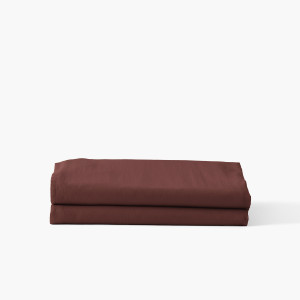 Drap de lit satin de coton lavé bio Quartz barolo