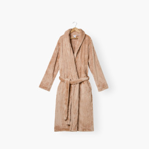 Ikebana mocha women's fleece robe
