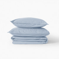 Parure de lit coton Neo bleu Ciel