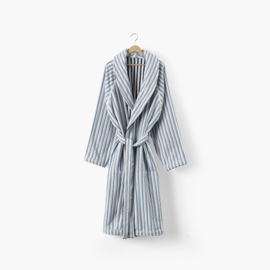 Peignoir mixte Combo réversible marine et bleu ciel