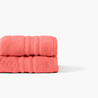 Serviette de toilette coton Lola II corail