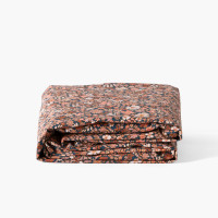 Fitted sheet percale cotton Neo floral prussian blue