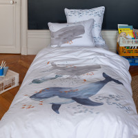Housse de couette enfant réversible pur coton Océanos enfant