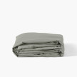Fitted sheet organic washed cotton satin Quartz jade