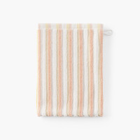 Gant de toilette coton double face Combo pêche et jaune