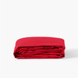 Drap housse percale de coton Neo rouge