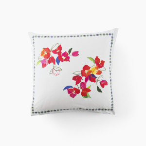 Jardin M square cotton pillowcase