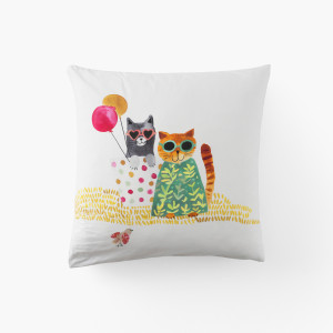 Taie d'oreiller carrée coton Euphory enfant