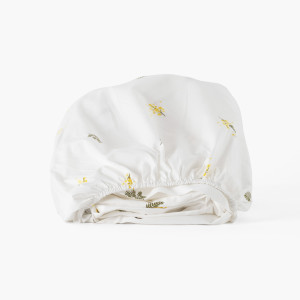 Fitted sheet cotton Neo white mimosa