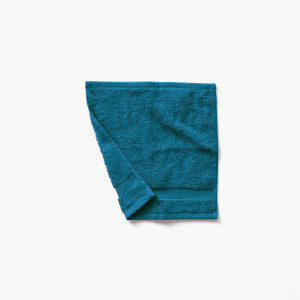 Peacock blue Lola II cotton washcloth
