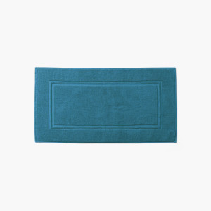 Lola II peacock blue cotton bathmat