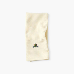 Torchon coton nid d'abeille Pantera vanille