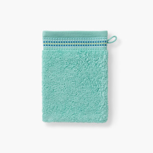 Gant de toilette coton La Perle vert d'eau