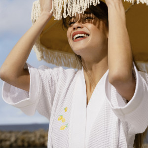 Women's bathrobe cotton La Perle