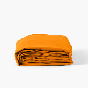 Drap housse coton lavé Songe curcuma