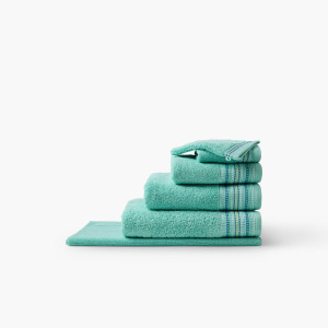 Parure de bain coton La Perle vert d'eau