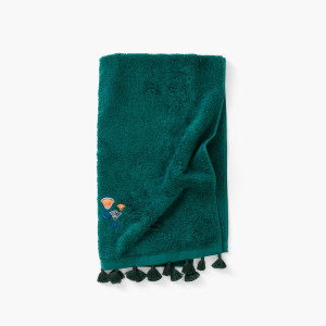 Serviette de toilette coton Papyrus émeraude