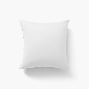 Taie d'oreiller carrée satin de coton lavé bio Quartz blanc