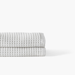Drap de bain coton bio Quadro blanc