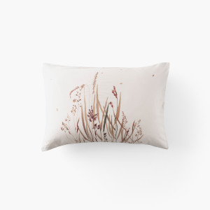 Aura rectangular satin cotton pillowcase