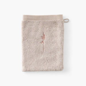 Aura taupe cotton and bamboo viscose washcloth