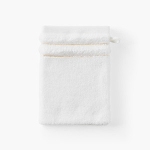 Mon Ange white cotton washcloth
