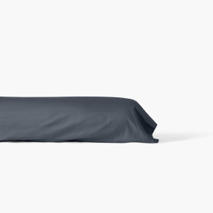 Prestige plain cotton satin bolster case night blue