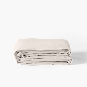 Drap housse pur coton lavé biologique Souffle vanille