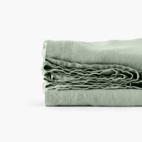 Songe eucalyptus washed linen bed sheet