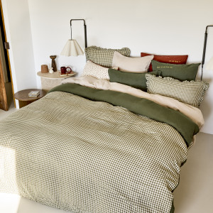 Housse de couette gaze de coton Abelia bocage vichy