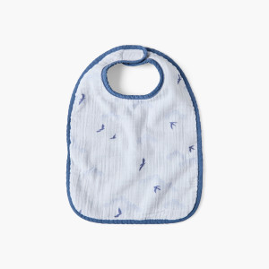 Double-sided cotton bib and cotton gauze Lino ink
