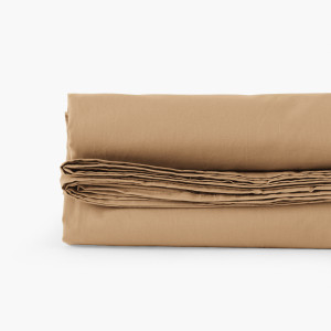 Drap de lit coton Neo noisette