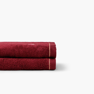Solara garnet cotton and bamboo viscose bath sheet