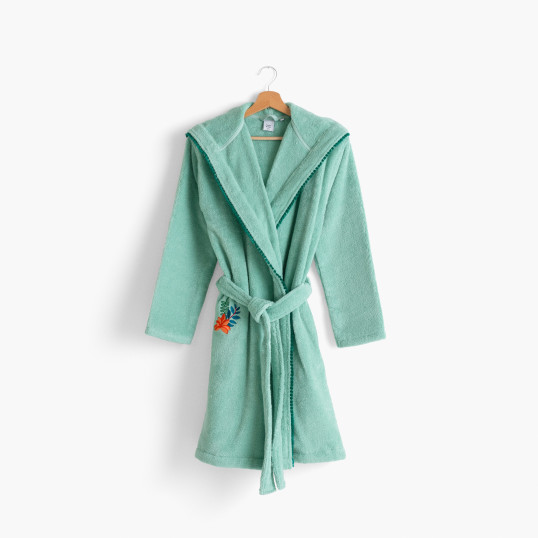 Women's cotton terry hooded bathrobe Balata