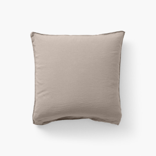 Songe grège square washed linen pillowcase