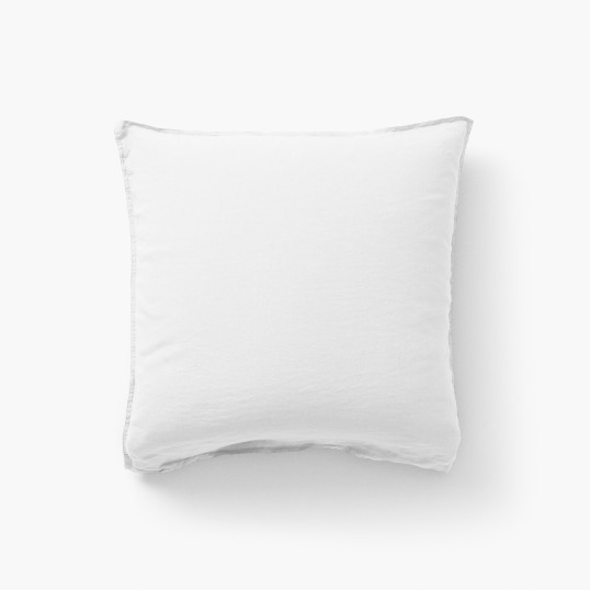 Songe white washed linen square pillowcase