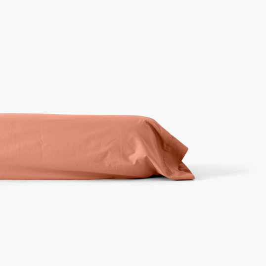 Bolster case terracotta Neo in cotton percale