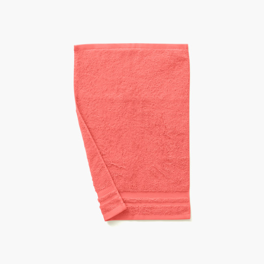 Lola II coral cotton guest towel