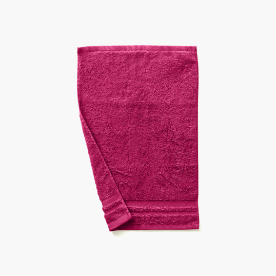 Lola II raspberry cotton guest towel