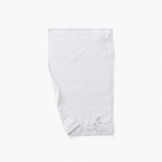 Equinoxe neige cotton and bamboo viscose guest towel