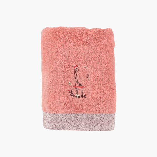 Serviette de toilette coton biologique Festine rose sorbet