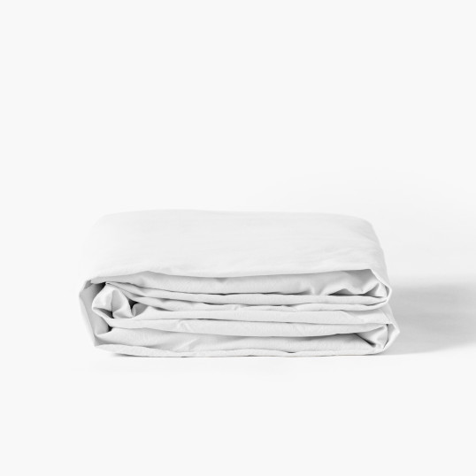 Souffle Pure Washed Organic Cotton Fitted Sheet in White