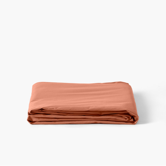 Neo terracotta cotton percale bed sheet